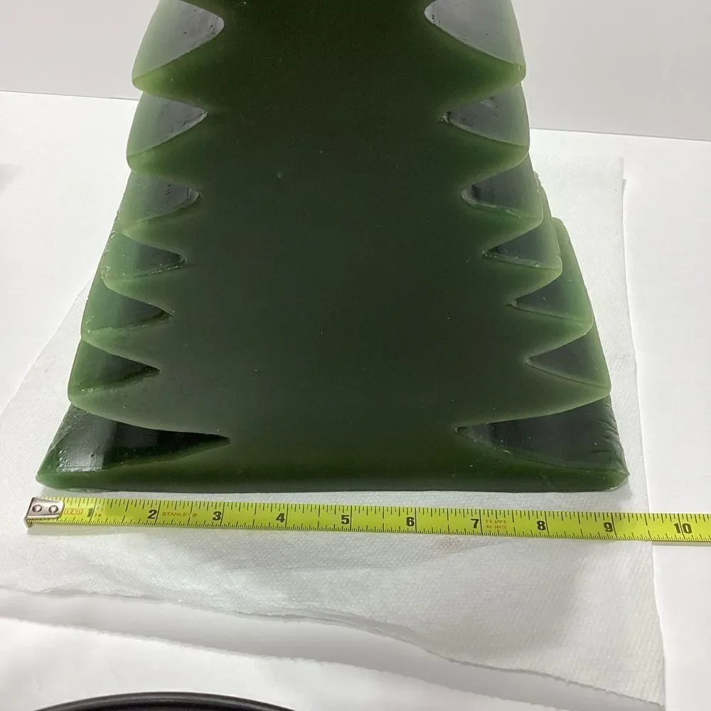 Crate & Barrel Huge Heavy Christmas Silhouette Tree Candle Sleigh Candle